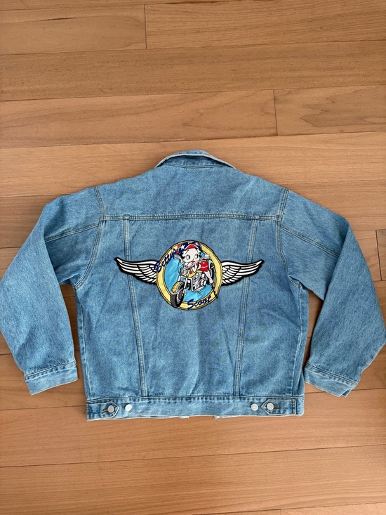 Betty Boop Jackets & Blazers - Vintage Betty Boop denim jacket with motorcycle patch official merch from 1996